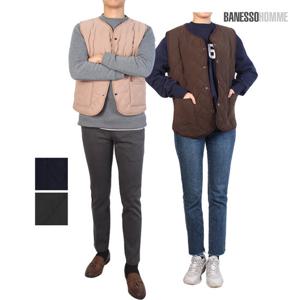 [필골드] 경량패딩 누빔 퀄팅 면 브이넥 남녀공용 조끼 AD900