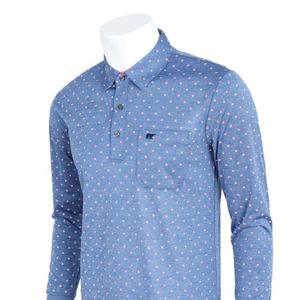 [노블진]네모 패턴 긴팔티 카라티 중년 골프상의 쿨티셔츠