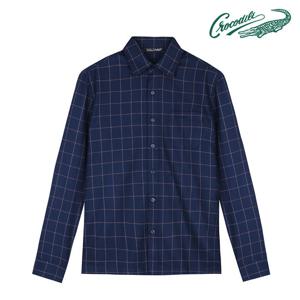 [크로커다일] 오색꼬임, 윈도우 체크 남방 CDAA6WS3414