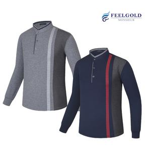 [필골드] 맥킨리 옆줄 차이나 카라티셔츠 PT909n910