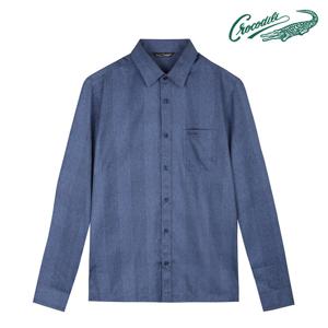 [크로커다일] 슬럽 카치온 프린트 체크 남방 CDAA6WS3403