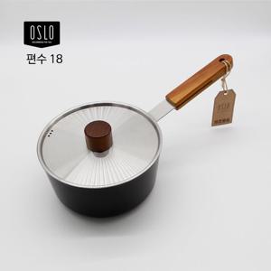 오슬로 편수냄비 18 / [정품] 인덕션가능, 우드손잡이