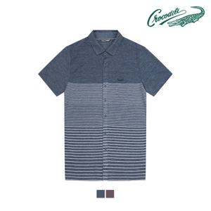 [크로커다일] 풀오픈 셔츠형 티셔츠 CDAA7TS2433