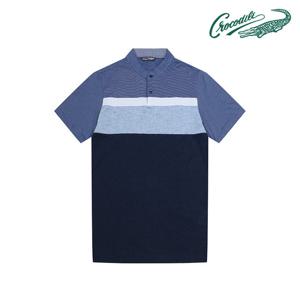 [크로커다일] 면분할 차이나카라 티셔츠 CDAA7TS2411