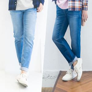 남자 빅사이즈 스판 슬림 와이드 밴딩 데님청바지모음