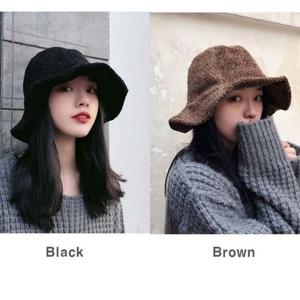 여성버킷햇 벙거지 버킷햇 울 니트 모자 챙보자 보넷모자