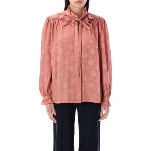 끌로에 플로럴 자카드 실크 블라우스 25PCH25SHT10300 6L7