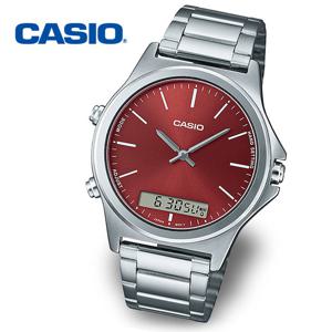 [정품] CASIO 카시오 MTP-VC01D-5E 듀얼타임 남성 정장 메탈시계