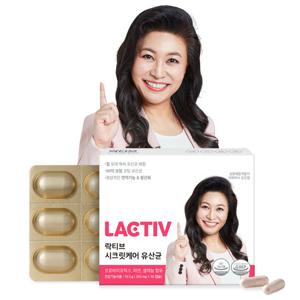 락티브 시크릿케어 여성 유산균 350mg x 30캡슐 6박스