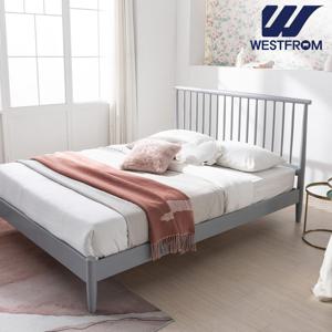 웨스트프롬 버터밀크 원목침대 Q+바다 매트 Q