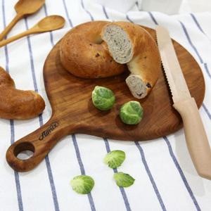 RT 통원목 플레이팅도마 아그닉스 티크 원목도마 라운드