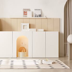 감각 600 LED조명 벽난로 수납장 콘솔 장식장