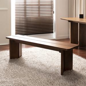 [에보니아] 라엘 원목 6인식탁용 확장형 벤치의자(3인)