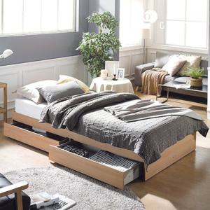 젠티스 피콜로 2단 서랍형 수납 침대프레임 D