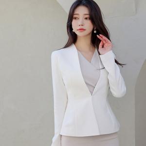 오드 OTN087 오피셜 노카라 원버튼 페플럼 자켓