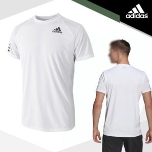아디다스 클럽 3스트라이프 티(화이트) 트레이닝 반팔