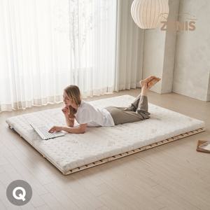 제니스가구 H800 허리편안한 마원단 롤팩 토퍼 매트리스(Q)