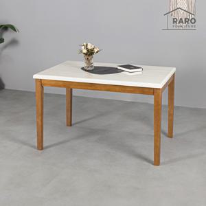 라로퍼니처 알토 1200 천연 대리석 4인 원목 식탁 테이블