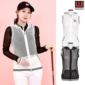 미우 로로텐 여성골프 망사후드조끼