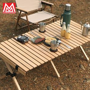 우드 접이식 폴딩 롤 테이블 L 감성캠핑 경량 백패킹