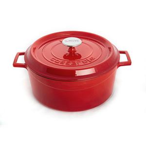 라바 원형 주물냄비 28cm 레드