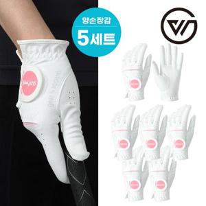 골프웰 여성 극세사 양손 골프장갑 5세트 GW252-GV12