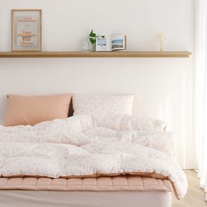 [파르페by알레르망] 모리 40수 워싱면 차렵이불 (에프리콧) Q