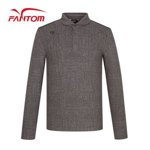 [팬텀] 남성 로고 패턴 카라 긴팔 티셔츠 211B3TO012_MG