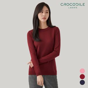 [크로커다일레이디] 라운드넥심플니트_CL0WSW901