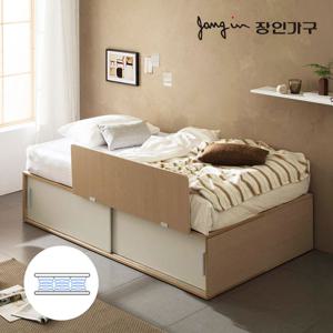 장인가구 벤스 슬라이딩 높은 빅수납침대 가드형+본넬매트SS