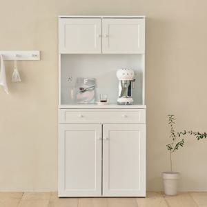 킨포 화이트 심플 주방수납장 상부장세트 800