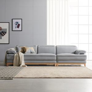 아로미가구 로렌스 천연가죽 원목 4인용소파