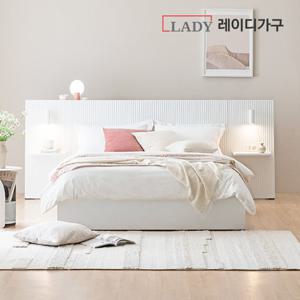 레이디가구 모닝 템바보드 호텔 수납 침대 Q 프레임(패널2EA포함