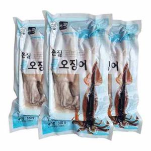 [식탁이야기]손질할 필요 없는 생물 320g 손질통오징어 10팩20ea