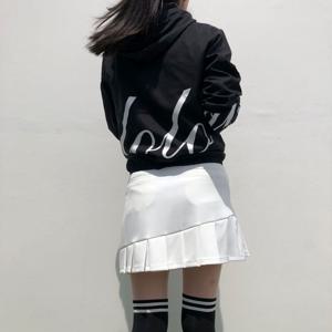 로로얼로이 여성 아트레터링 후드 골프바람막이