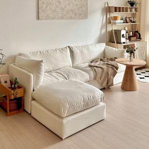 레이디가구 컴오프 패브릭 풀커버 소파 3인+스툴