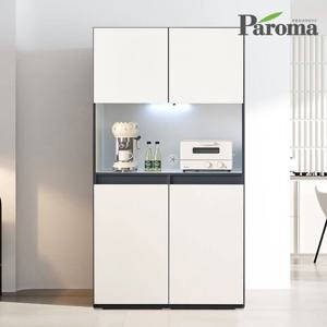 파로마 밀레니 화이트 비스포크 홈까페 수납장 펜트리장 1000