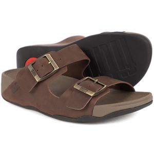 핏플랍 고흐 목 버클 레더 쵸콜릿브라운 남성슬라이드 (GD2-167)