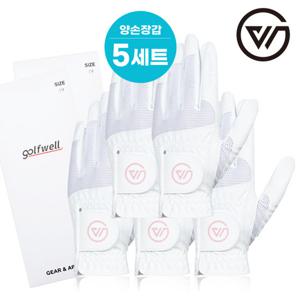 골프웰 여성 극세사 메쉬 양손 장갑 5세트 GW352-GV16