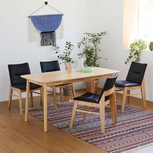 베스트리빙 아슬란 빈츠 4인(1500) 원목 식탁 테이블 세트/의자 4개