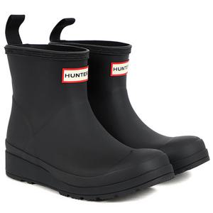 헌터W 플레이 숏 헌터 백프린트 레인부츠 블랙 (WFS2236RMA-BWT)