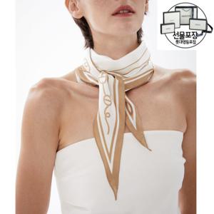[헤지스/선물포장]마름모 실크스카프HISC4E502I2