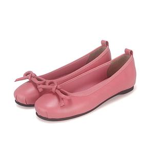 [바바라(슈즈)]볼륨 리본 포인트  러블리 플랫슈즈 BBG502-PK