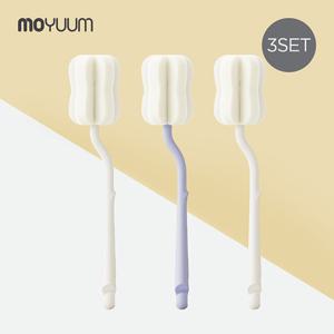[모윰] 롱커브 스펀지 젖병솔 3P 세트
