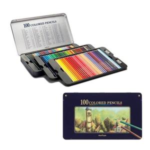 (문화) 100색 유성 색연필 틴케이스 전문가용 1세트
