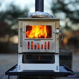 다잡 접이식 화목난로 겸용 불멍 화로대 폴딩 스토브 단면