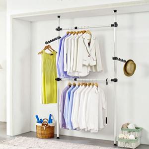 upgrade 2단 행거 38mm 고정식 스탠드 다용도 옷행거