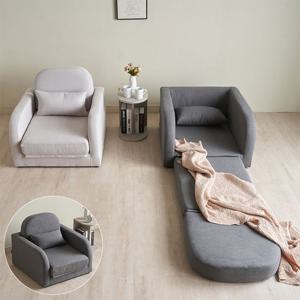 주드 3단접이식 1인 소파베드 손님맞이 간편한 안방 침대옆 곡선형 아기방 반려동물 좁은방 공간활용 자취방 색감포인트 방수패브릭 6가지색상