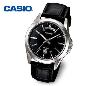 [정품] CASIO 카시오 MTP-1370L-1A 남성 야광 가죽 손목시계
