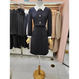 SOUP 세이브존01 카라 배색 트위드 원피스 OA3OPQ7